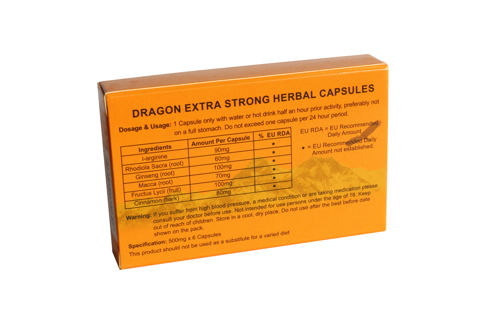 Dragon Extra Strong Herbal Capsules for Men - The Pleasure Dome...