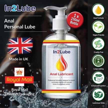 In2Lube Anal Lube 250ml Single Bottle