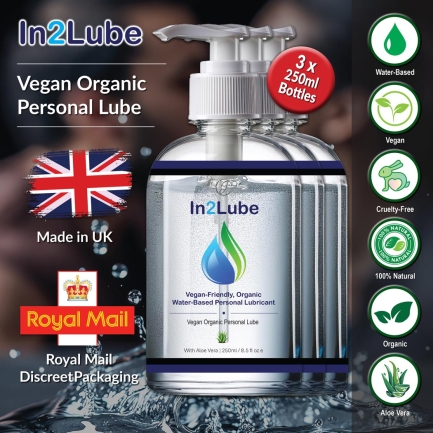 In2Lube Vegan Personal Lube 250ml three bottle pack
