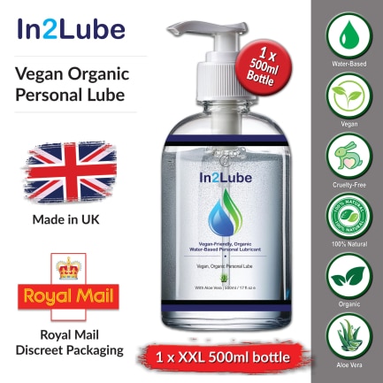 UK made Vegan Lube Large Bottle