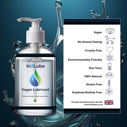 In2Lube Vegan Personal Lubricant 250ml label