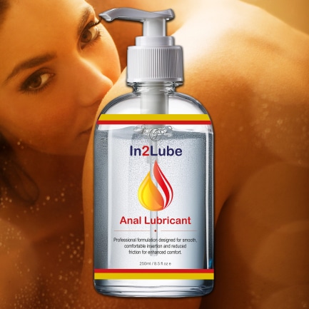 In2Lube Anal Lube Bottle front Label